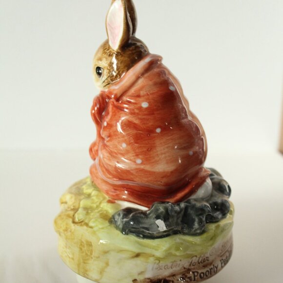 Beatrix Potter Poorly Peter Rabbit Music Box Schmid 1985 - Picture 3 of 6